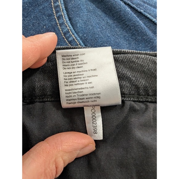 ANINE BING Black Denim Cropped Raw Hem Flare Jeans Size 29‎ - Picture 9 of 9